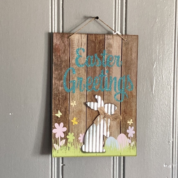 2/$20 NWT Beautiful Glittered Easter Blessings Die Cast Metal 🐇 Decoration Sign - Picture 10 of 17